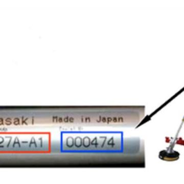 Identificarea motoarelor si a utilajelor Kawasaki