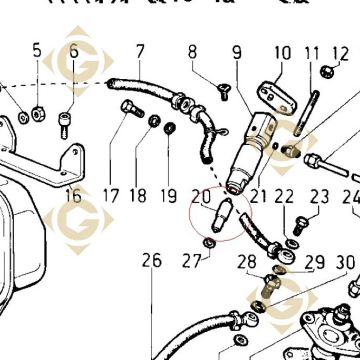 Pulverizator injector LOMBARDINI 4LD640, 4LD705, 4LD820, 7LD600, 7LD665, 7LD740, 8LD600-2, 8LD665-2, 8LD740-2