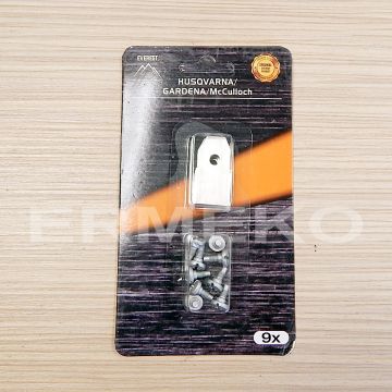 Set cutite (9 cutite + 9 suruburi) pentru robot tuns gazon HUSQVARNA G1, G2, 105, 210, 220AC, 230ACX, 260ACX, 265ACX, 305, 308, 310, 315, 320, 330X, 330ACX, 420, 430X, 440, 450X - ER33-05001